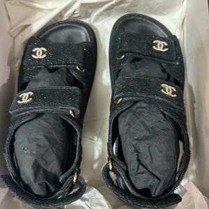 Chanel Sandals black 36.5